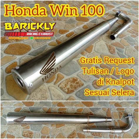 Jual Knalpot Motor Honda Win 100 Standar Racing Custom Full Stainless