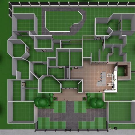 1story Modern House Layout Bloxburg Sims House Design Diy House Plans