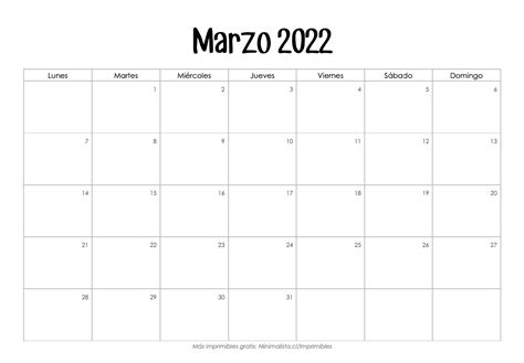 Calendarios Para Imprimir Minimalista