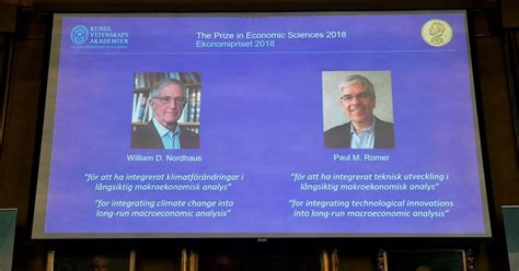 Us Duo William Nordhaus Paul Romer Win Nobel Economics Prize