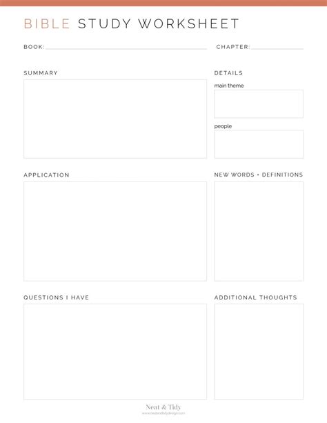 Bible Study Planner Kit Neat And Tidy Design