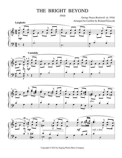 The Bright Beyond Carillon Digital Sheet Music Sheet Music Plus