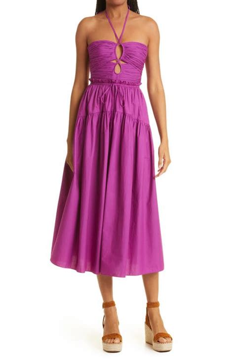 Buy Ulla Johnson Ella Halter Midi Dress Orchid At Off Editorialist