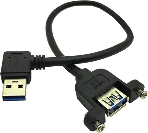 Amazon Panel Mount USB 3 0 Extension Cable Haokiang 1 Ft 30cm 90