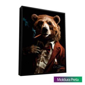 Quadro Urso Gangster Quadros para Escritório e Empresários