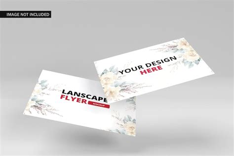 Premium PSD Landscape Flyer Mockup