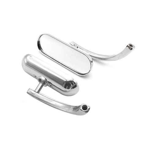 Motorcycle Chrome Mini Oval Mirror For Harley Dyna Softail Sportster