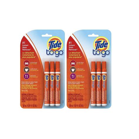 Tide to Go Instant Stain Remover Liquid Pen, 3 Count (2 Packages ...