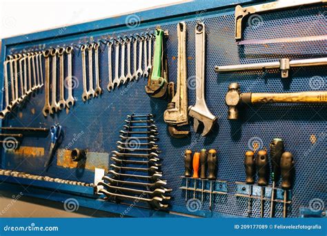 Tool Kit in a Car Workshop. Concept of Automobile Mechanics Stock Image - Image of garage, auto ...