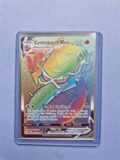 Carte Pok Mon Centiskorch Vmax Darkness Ablaze Art Full Rainbow