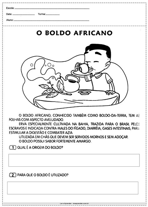 Da áfrica Para O Brasil 4 Ano Atividades