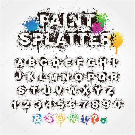 Paint Splatter Alphabet Stock Vector Image By Vectorfrenzy