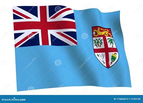 Fiji Flag Waving Stock Illustration Illustration Of Country