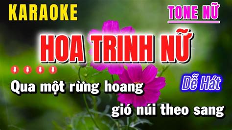 Karaoke Hoa Trinh N Tone N Nh C S Ng D H T Karaoke Minh Nh T Youtube