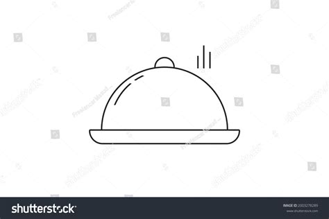 Food Courts Icons Set Outline Set Stock Vector Royalty Free