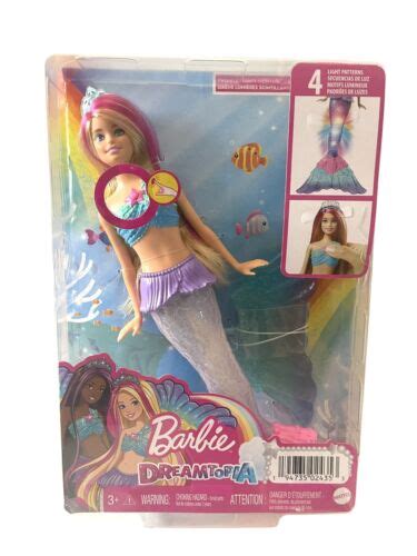 Barbie Dreamtopia Twinkle Lights Blonde Pink Hair Mermaid 12 Doll