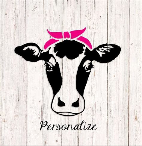 Cow Decal Cow Sticker Cow Car Decal Cow Head Decal Heifer Etsy Vinyl Decals Oracal Vinyl