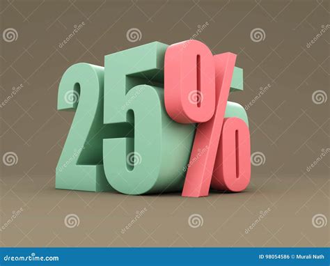 Cento E Vinte Cinco - Vinte cinco por cento ilustração stock. Ilustração de vinte - 98054586
