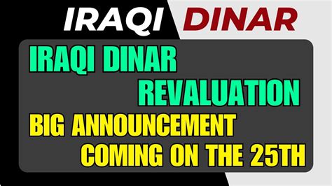 Breaking Th Update Iraqi Dinar Set For Big News Get Readyiraqi