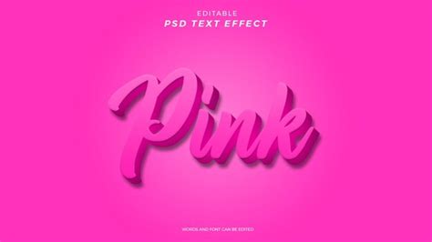 Dise O Editable Con Efecto De Texto Rosa Archivo Psd Premium