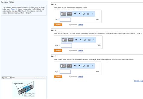 Solved Two Coils Are Wound Around The Same Cylindrical Form