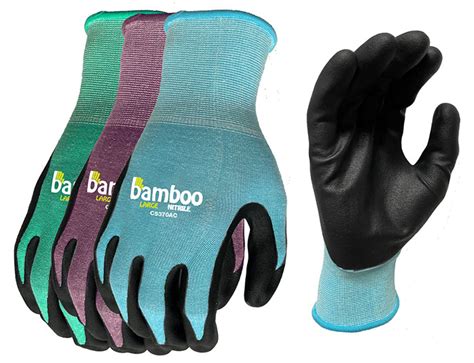 Glove Bamboo With Nitrile Palm Assorted Colors Down To Earth Home