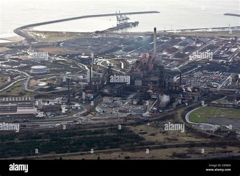 an aerial view of Port Talbot steelworks owned by Indian Steel giant ...