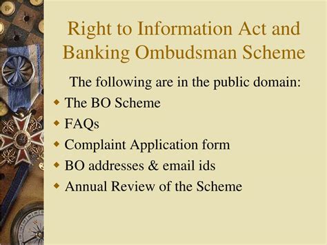 Ppt Banking Ombudsman Scheme 2006 Structure And Functioning