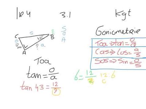 Lr 4 Kgt 3 1 Gonio Tangens Zijden Berekenen YouTube
