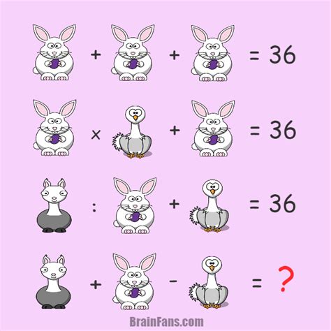 Puzzle with animals for genius | Number And Math Puzzle - BrainFans