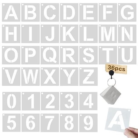 Buy Inch Letter Stencils Kit Alphabet Art Craft Stencils Reusable