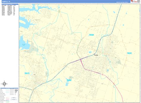 Temple Texas Zip Code Map