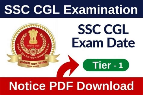 Ssc Cgl Exam Date For Prelims Tier Exam