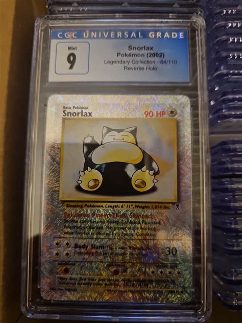 Mavin Snorlax 64 110 Pokemon Legendary Collection Reverse Holo CGC 9