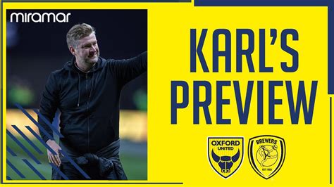 Karl Robinson Previews Oxford United V Burton Albion Youtube