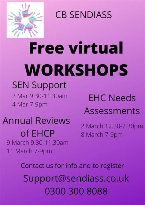 Free Virtual Workshops From Central Bedfordshire Sendiass