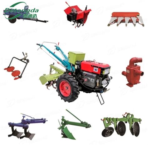 Walking Tractor With Plough Tiller Grass Mower Hp Hand Walking