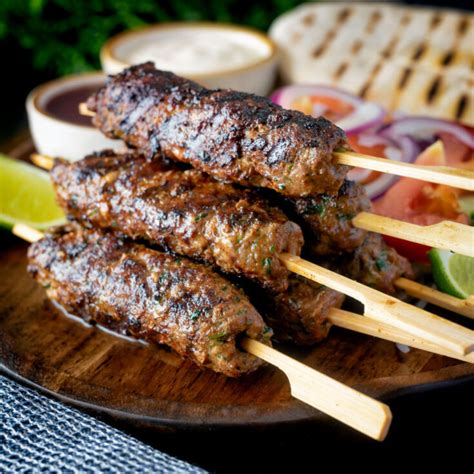 Beef Kofta Kebabs With Cumin And Zaatar Krumpli