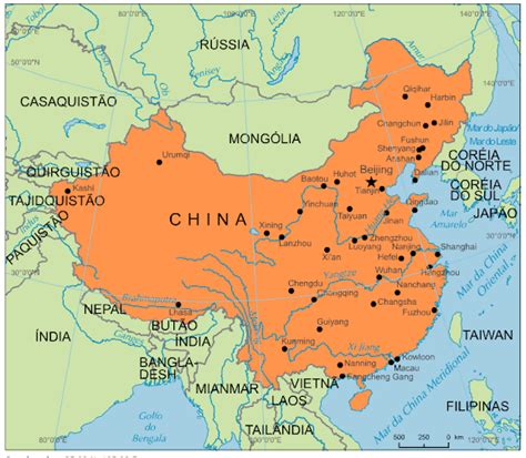 Blog De Geografia Mapa Da China