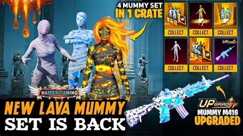 Upcoming Lava Mummy Set Mummy Sets In Crate Mummy M Skin Pubgm