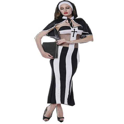 Frauen Sexy Nonne Cosplay Kost M Halloween Jungfrau Maria Nonne Kost M