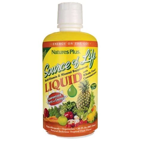 Natures Plus Source Of Life Liquid Multivitamin Minerals 887ml G