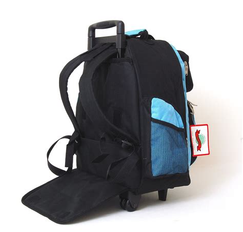 18 Wheeled Backpack Roomy Rolling Book Bag W Handle Carry On Luggage