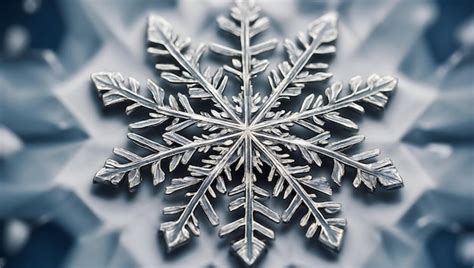 Premium AI Image | The geometric symmetry of a snowflake captured in ...