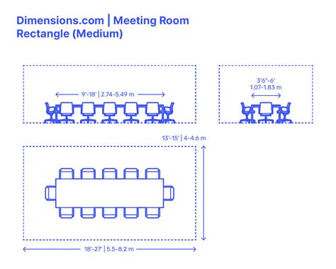 Meeting Room | Conference Room Layouts Dimensions & Drawings | Dimensions.com