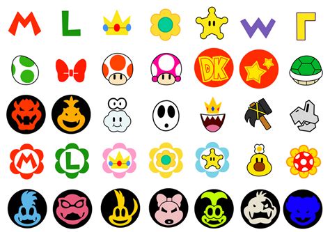 Super Mario Symbols by ElCajarito on DeviantArt