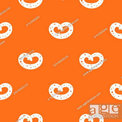 German pretzel pattern repeat seamless in orange color for any design ...