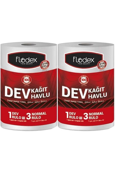 FLODEX Kağıt Havlu Dev Rulo Pk extra Güçlü Seri 2 Li Set Fiyatı