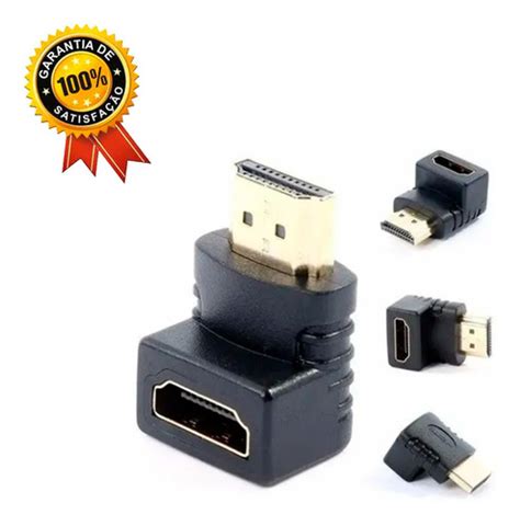 Kit Adaptador Hdmi Graus Em L Macho X F Mea P Tv Mercadolivre