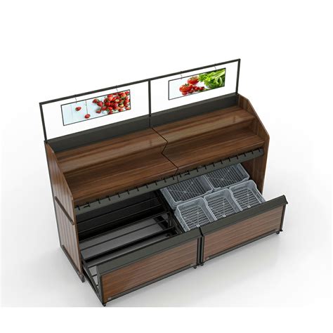 Fruit And Vegetable Display Wall Unit With Drawer Storage Space Buy